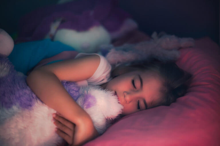 young girl sleeping