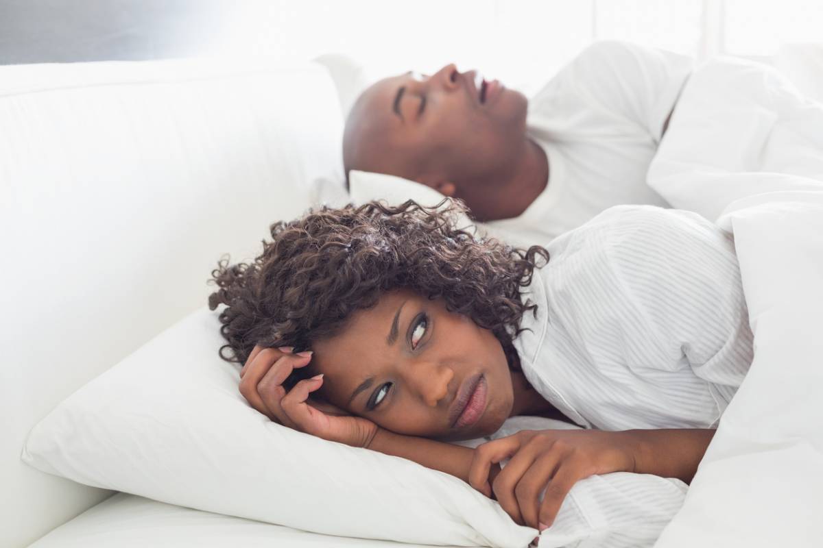 Woman wondering if husband's snoring will go away on its own