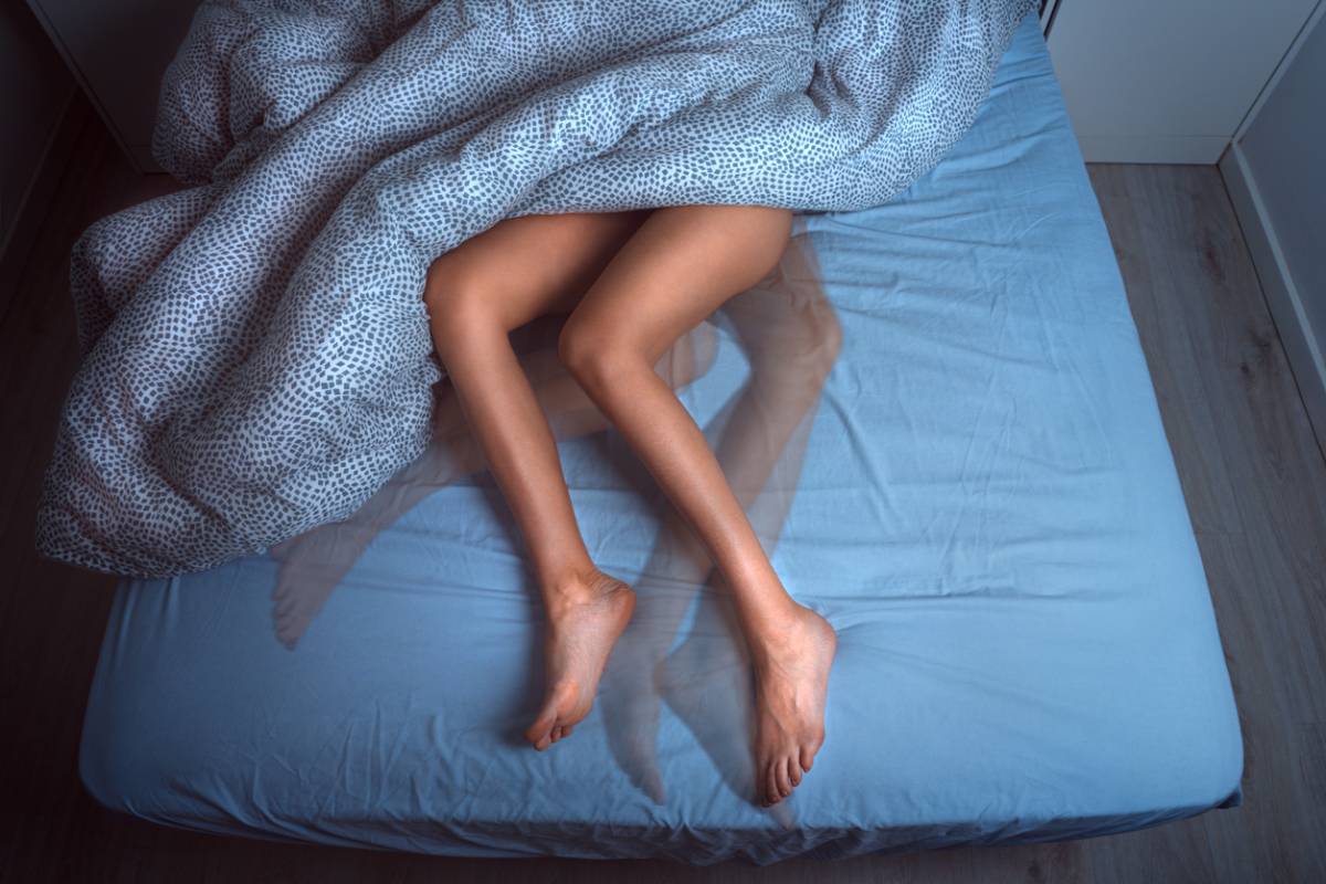 Concept image of restless leg syndrome